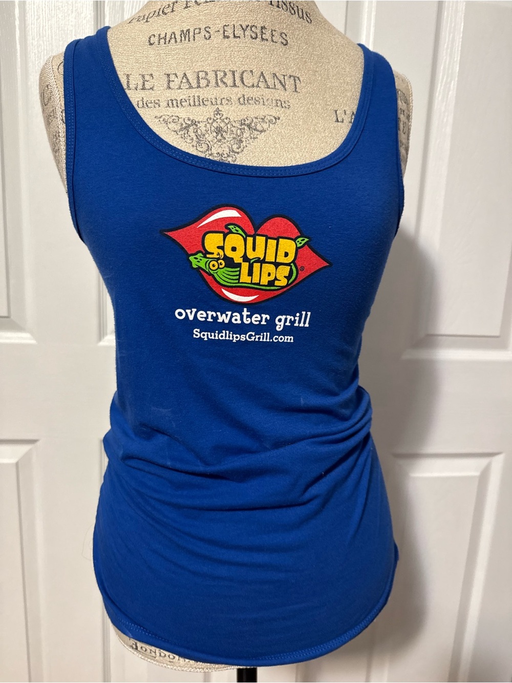 Squid Lips Overwater Grill Royal Blue Tank Top